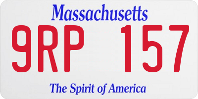 MA license plate 9RP157
