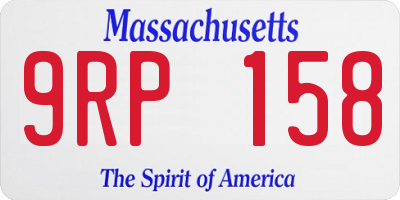 MA license plate 9RP158