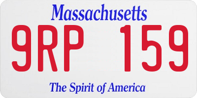 MA license plate 9RP159