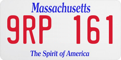 MA license plate 9RP161