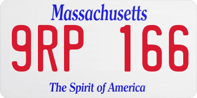 MA license plate 9RP166