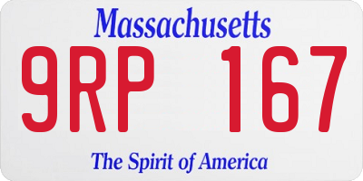 MA license plate 9RP167