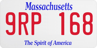 MA license plate 9RP168