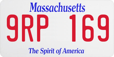 MA license plate 9RP169