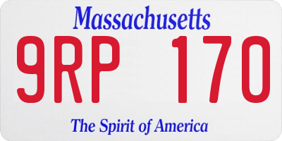 MA license plate 9RP170