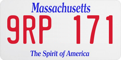 MA license plate 9RP171