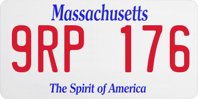 MA license plate 9RP176