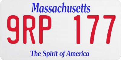 MA license plate 9RP177