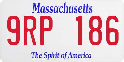 MA license plate 9RP186