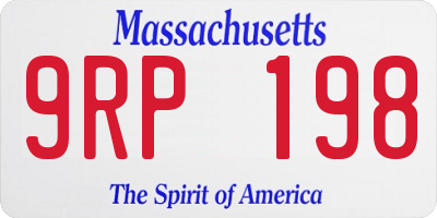 MA license plate 9RP198