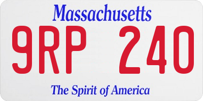 MA license plate 9RP240