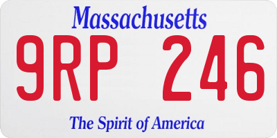 MA license plate 9RP246