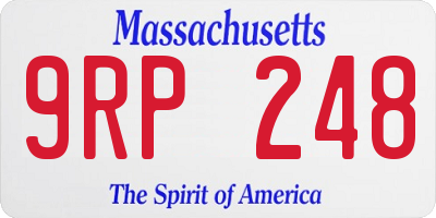 MA license plate 9RP248