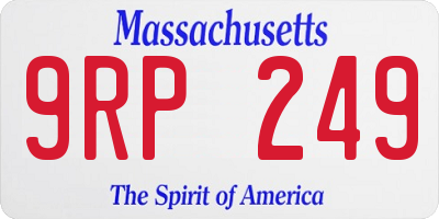 MA license plate 9RP249