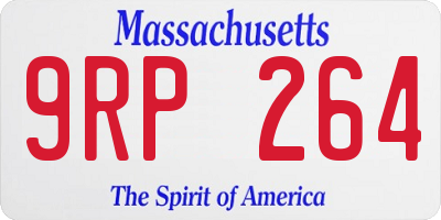 MA license plate 9RP264