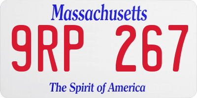 MA license plate 9RP267