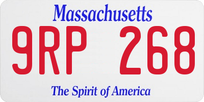MA license plate 9RP268