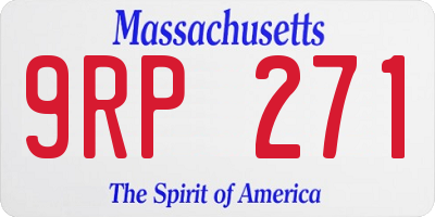 MA license plate 9RP271