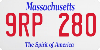 MA license plate 9RP280