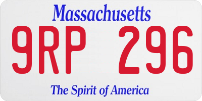 MA license plate 9RP296