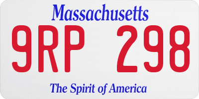 MA license plate 9RP298
