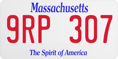 MA license plate 9RP307
