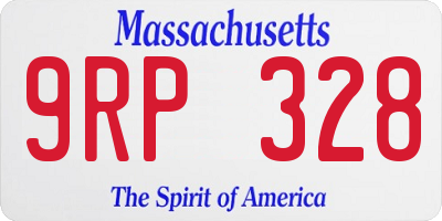MA license plate 9RP328