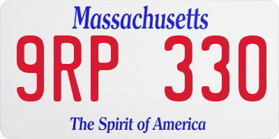 MA license plate 9RP330