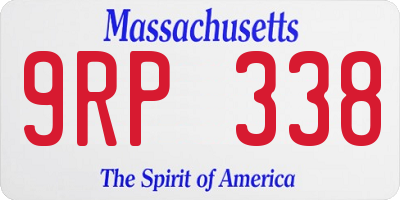 MA license plate 9RP338