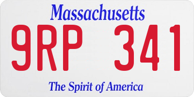 MA license plate 9RP341