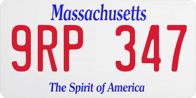 MA license plate 9RP347