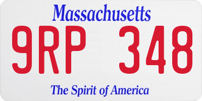 MA license plate 9RP348
