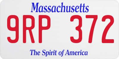 MA license plate 9RP372