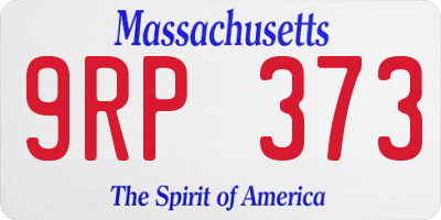 MA license plate 9RP373