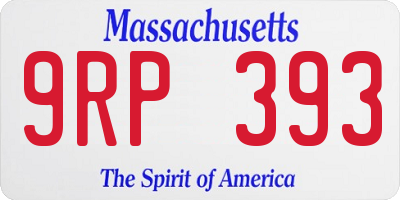 MA license plate 9RP393