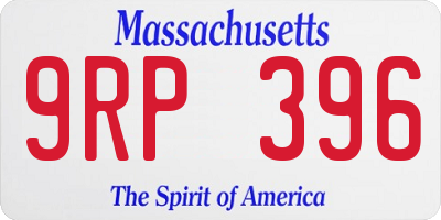 MA license plate 9RP396