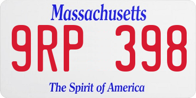 MA license plate 9RP398