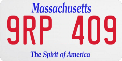 MA license plate 9RP409