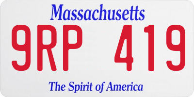 MA license plate 9RP419