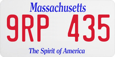 MA license plate 9RP435