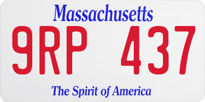 MA license plate 9RP437