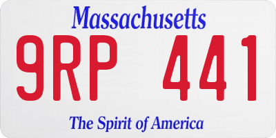 MA license plate 9RP441
