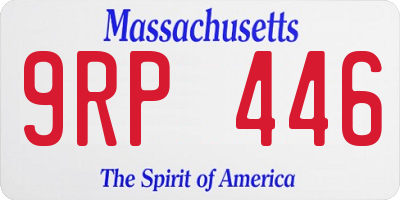 MA license plate 9RP446
