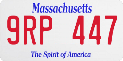 MA license plate 9RP447