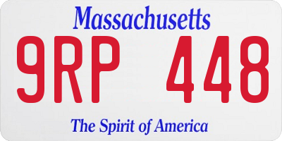 MA license plate 9RP448