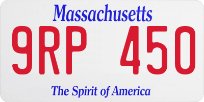 MA license plate 9RP450