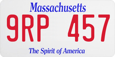 MA license plate 9RP457