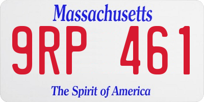 MA license plate 9RP461