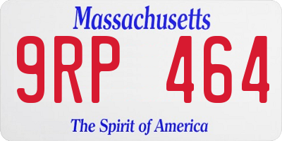 MA license plate 9RP464