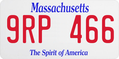 MA license plate 9RP466